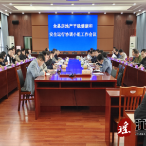 吴军臣主持召开全县房地产平稳健康和安全运行协调小组工作会议