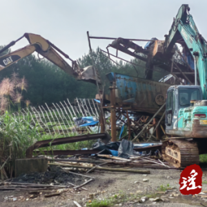 江华码市镇：重拳出击 严厉打击非法制砂行动