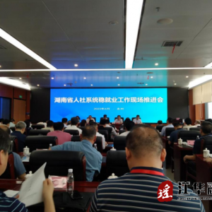 江华人社局在全省人社系统稳就业工作现场推进会上作典型发言