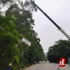 江华交通运输局：拆除非公路标志牌 路域环境整治再加力