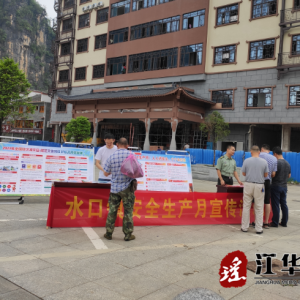 水口镇开展第22个全国“安全生产月”宣传活动