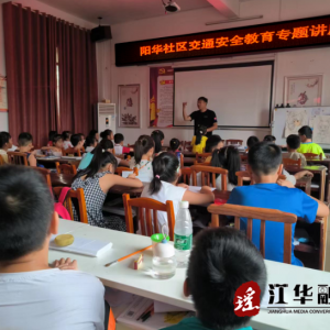 江华沱江镇：知识讲座进社区，交通安全伴成长