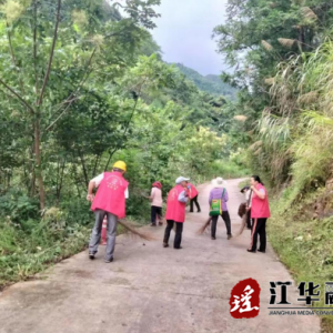 江华涔天河镇：开展“清除道路杂草 护航百姓出行”志愿服务活动