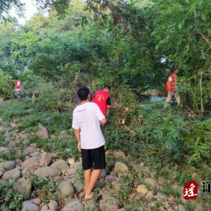 江华涛圩镇：迎中秋庆国庆 河道保洁在行动