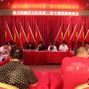 江华人大常委会视察该县涔天河灌区田间连接工程建设情况