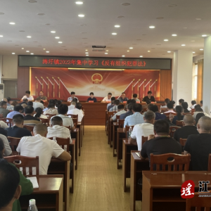 江华涛圩镇集中学习《反有组织犯罪法》