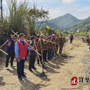 江华大锡乡：盘古村举行森林火灾扑火演练