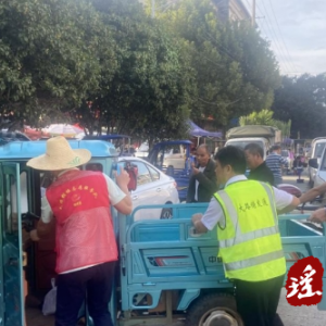 江华大路铺镇：开展道路交通整治车辆乱停乱放 助力营商环境优化