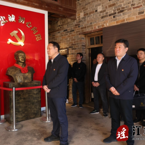 段贵建以普通党员身份参加江华县委办党支部主题党日活动