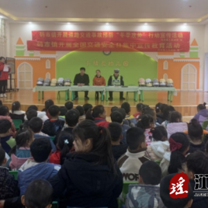 江华码市镇：预热“122”交通安全宣传进校园