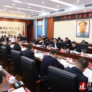 段贵建主持召开2024年第1次江华县委常委会会议