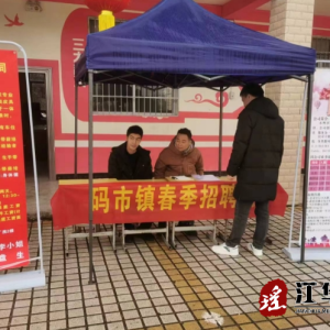 江华码市镇：开展春季招聘会和安全生产、道路交通安全宣传活动