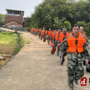 江华大路铺镇：多部门联动开展防汛防火应急演练
