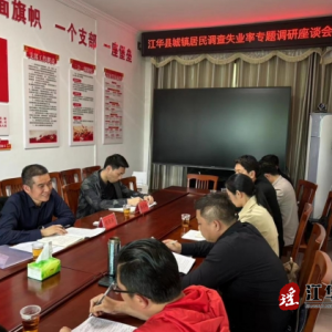 市调查队到江华开展城镇居民调查失业率专题调研