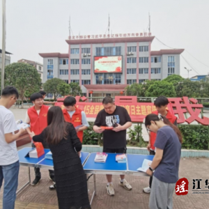 江华涛圩镇：开展全民国家安全教育日宣传活动暨“国家安全 青春挺膺”主题团日活动