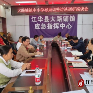 江华大路铺镇：召开中小学布局调整访谈调研座谈会