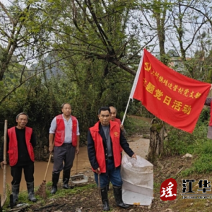 江华大圩镇：靖边营村开展“巡河护河 党员先行”主题党日活动