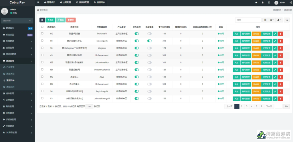 聚合支付系统四方系统游戏话费PDD免签支付小微进件支付-淘惠啦资源网