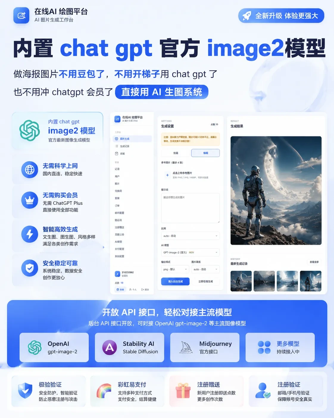 一款PHP的AI图片创作系统 可以对接 OpenAI gpt-image-2 等主流图像模型-淘惠啦资源网